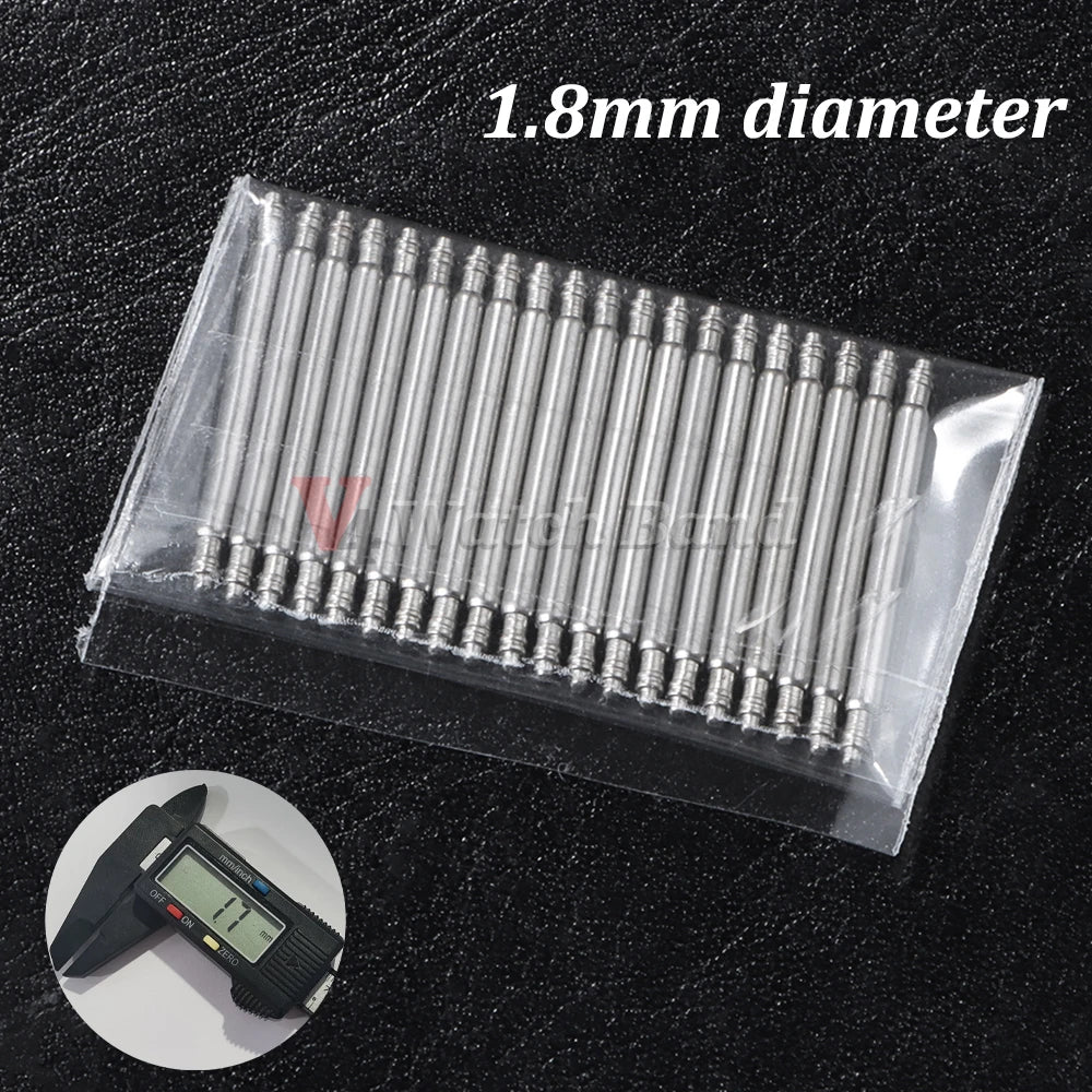 20pcs Dia 1.5mm 1.8mm Watch Band Spring Bars Links Pin 12 14 16mm 18mm 19mm 21mm 24mm 26mm Stainless 20mm 22mm  Watch Spring Bar