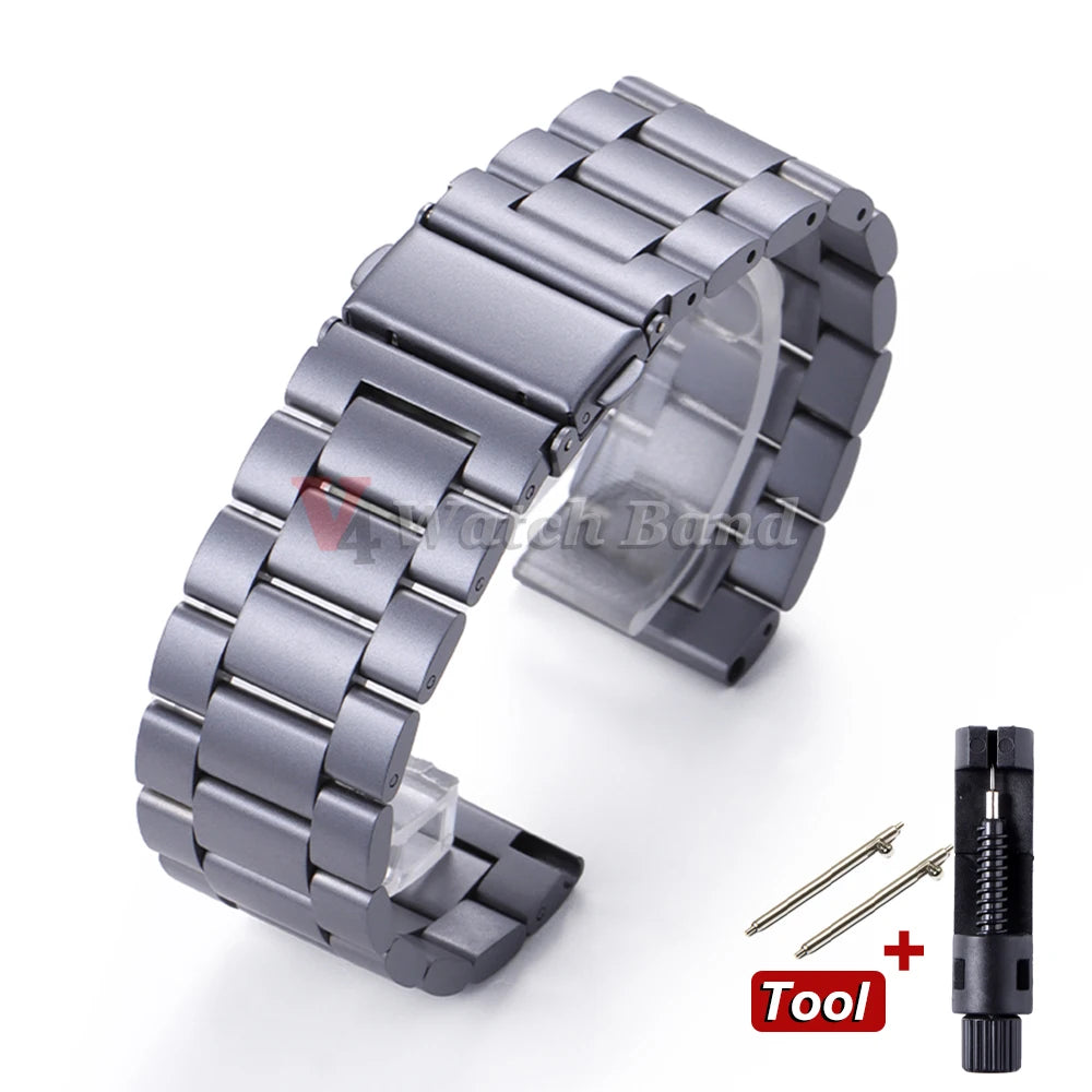 22mm 20mm Watch Band For Samsung Galaxy Watch 7/6/5/4/3 40mm 44mm S3 Active2 Huawei Watch GT4 GT3 Gt2e Stainless Steel Band