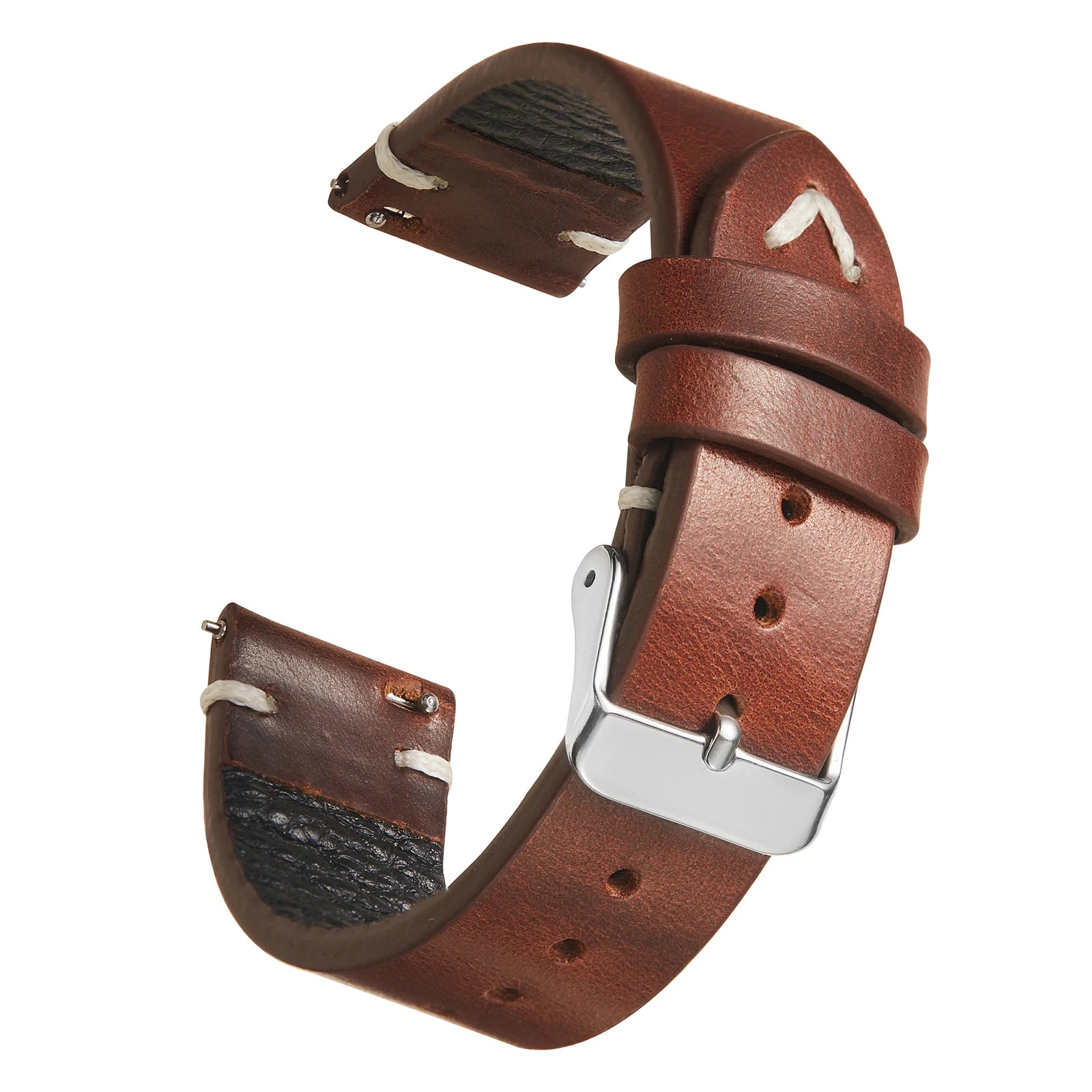 Vintage Genuine 18mm 19mm 20mm 22mm Oil Wax Leather Watch Strap Watchbands for Seiko for Samsung Galaxy Band Bracelet For Men