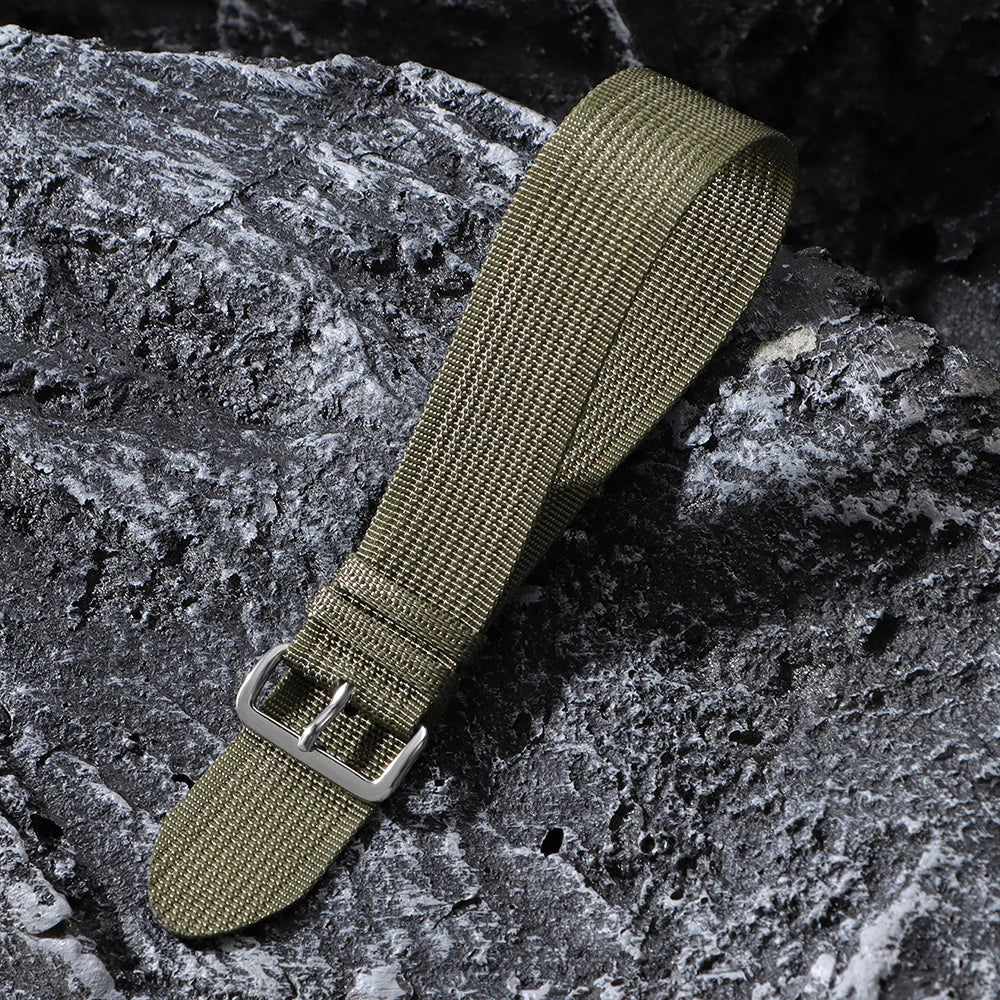 20mm 22mm Ribbed Nylon Strap Fabric Replacement Universal Bracelet Watchband Straps Loop Military Nylon Watch Band Accessories