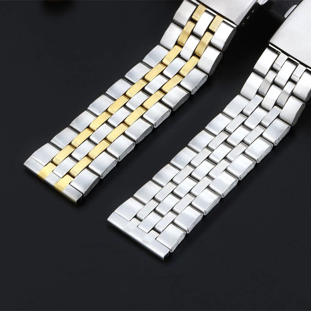 Steel Watch Band for Samsung Galaxy Watch 7/FE/6/5 Pro/4/Classic 18mm 20mm 22mm Metal Bracelet Amazfit GTS-GTR-4-3-2e-mini Strap