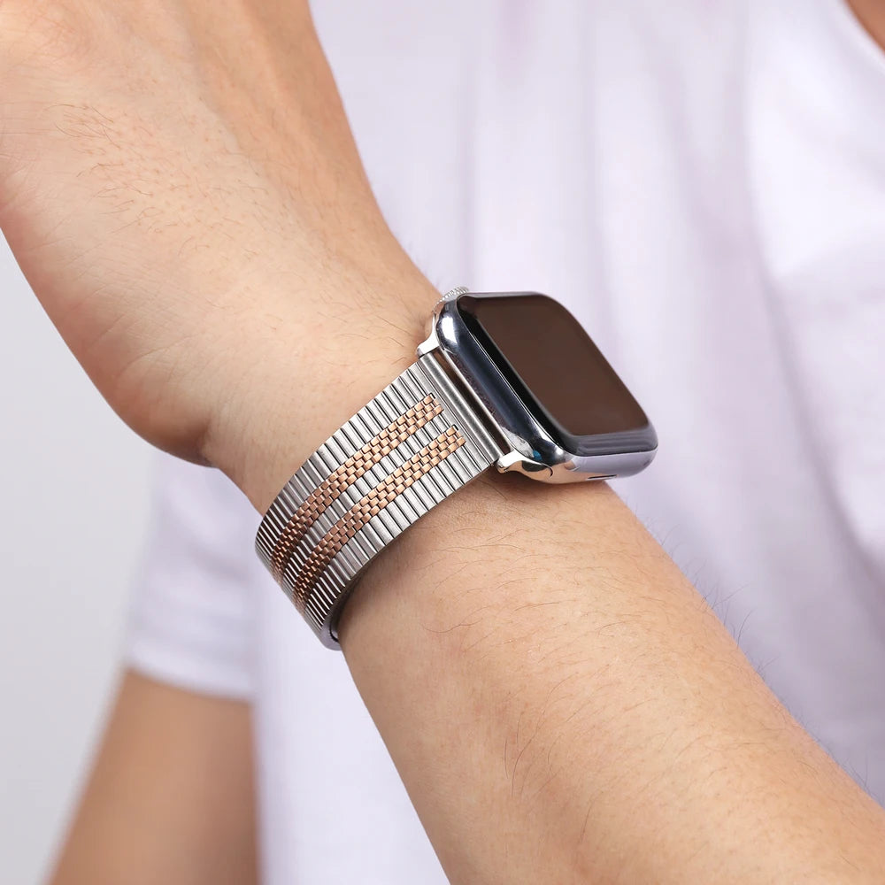 For Apple Watch 10 46mm Strap Stainless Steel Wristband Accessories Correa For Iwatch 10 9 8 Ultra 49mm 42/44/38mm Metal Band