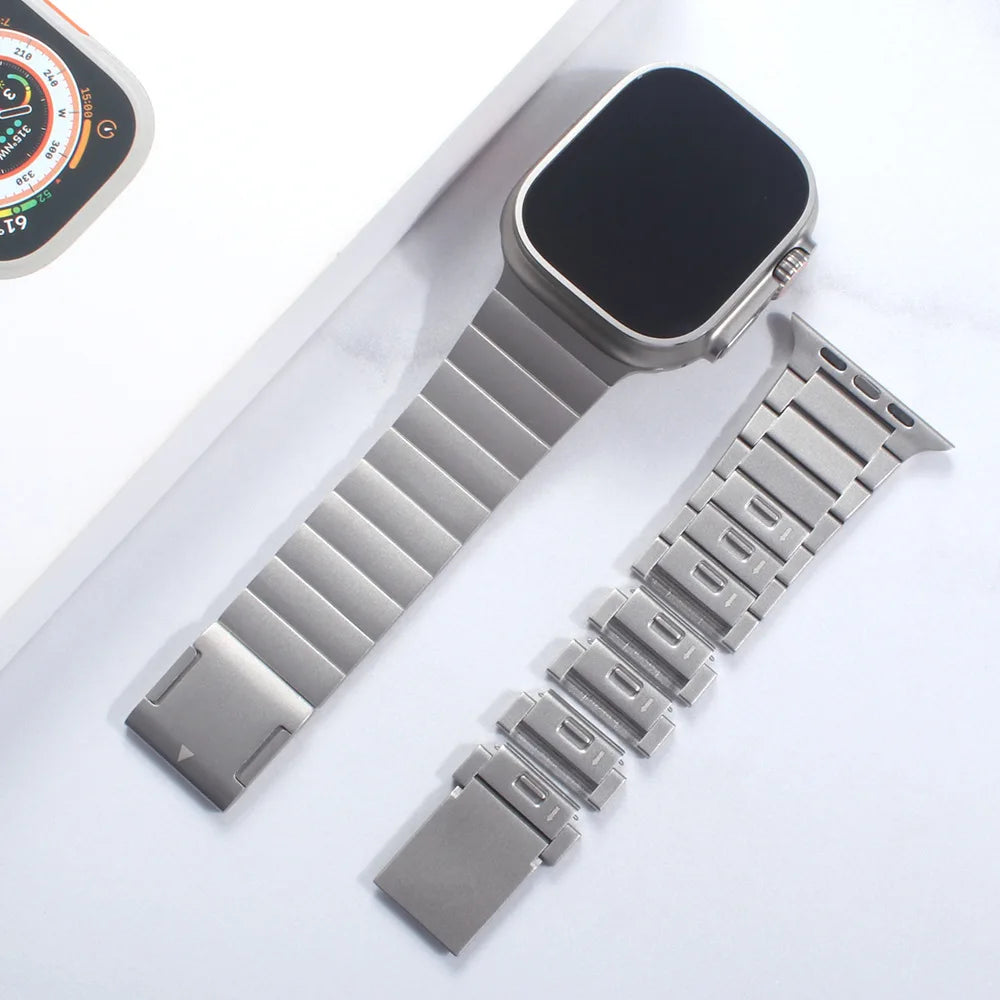 Band for Apple Watch Ultra 49mm Series 10 8 7 6 SE 5 Link bracelet stainless steel strap for iWatch Magnet buckle 46 45 44 42mm