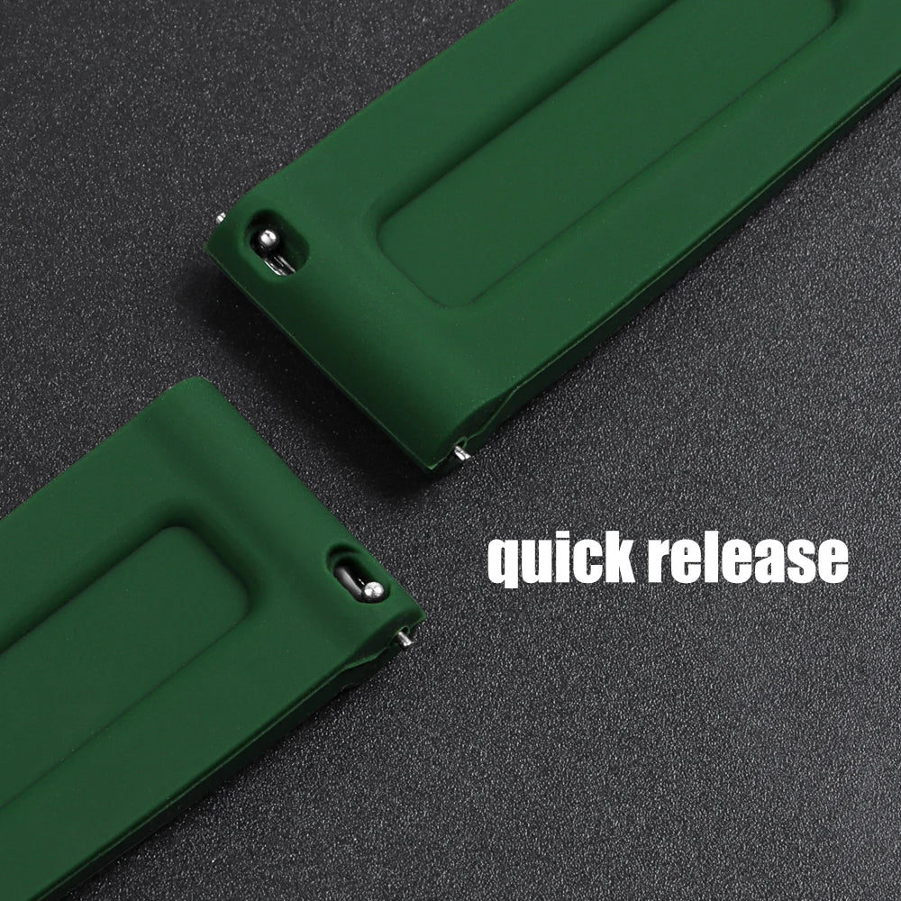 20 22mm Strap for Panerai PAM 24mm 26mm Watch Band for Omega for Seiko Quick Release Silicone Wristband for Casio Sport Bracelet