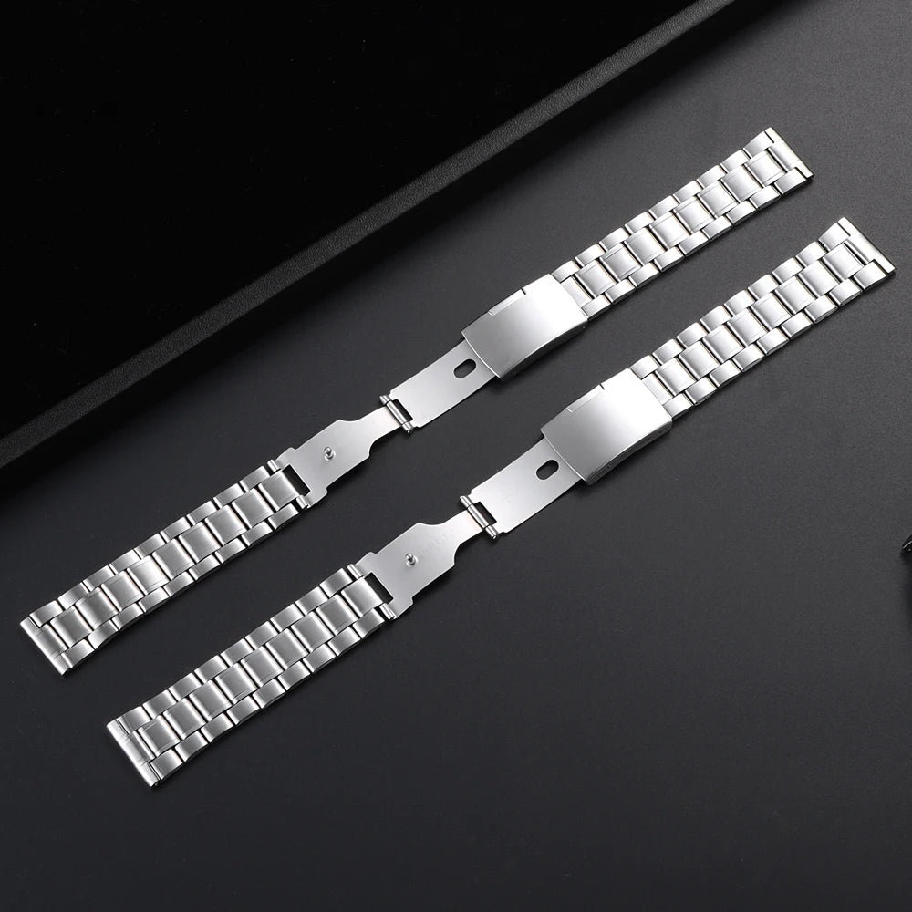 Universal Adjustable Watchband for Rolex Diving Metal Belt Bracelet for Omega 18/20/22mm Solid Stainless Steel Strap for Seiko