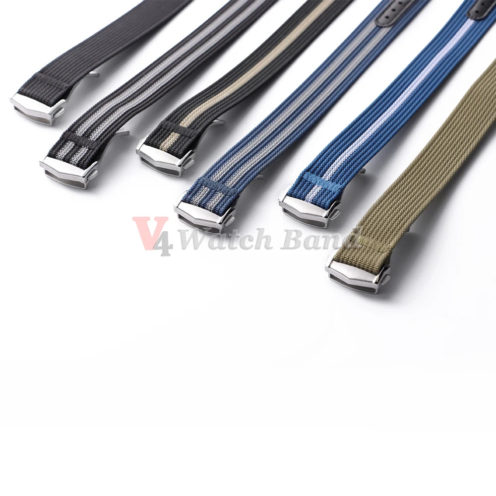 20mm Nylon Watch Strap for Seiko for Tudor Loop Fastener Watch Band for Omega Men Women Military Sport Waterproof Wrist Bracelet