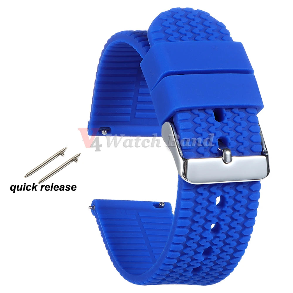18mm 20mm 22mm 24mm Quick Release Silicone Strap for Samsung Galaxy Watch 3 4 5  for Huawei GT2/GT3 Smart Watch Bracelet