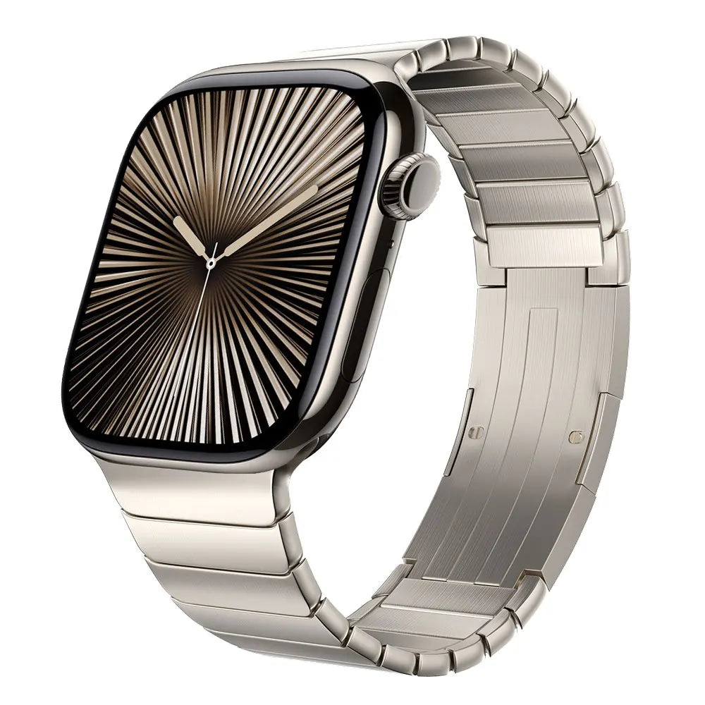 Titanium Metal Strap For Apple Watch Series 10 46mm Band Business Wristband For Iwatch Ultra 49mm Se3 2 1 42mm  44/45mm Bracelet