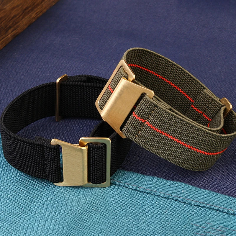 Elastic Nylon Band for Seiko for Rolex for OEMGA for Tudor Watch Sport Bracelet Parachute Watch Strap18mm 20mm 22mm Width
