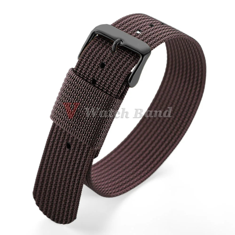 For Army Military Watch Band 18mm 20mm 22mm Ribbed Nylon Watch Strap for Swatch for Omega for Rolex for Seiko for Moonswatch