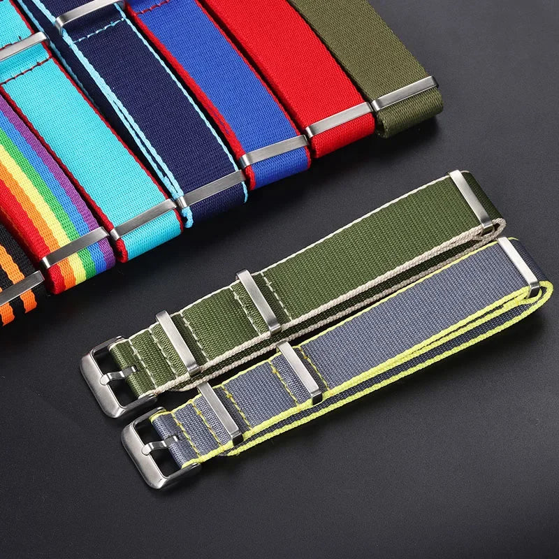 Nylon Strap for Omega Seamaster 007 20mm 22mm Soft Nylon Bracelet for Seiko Wristband Military Watchband for Samsung Watch 3/4/5