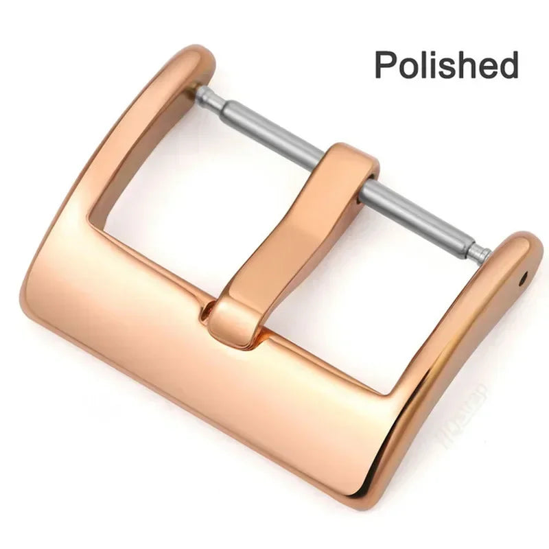 Metal Watch Buckle for Seiko Strap 20mm 22mm 24mm 16mm 18mm Solid Button for Casio Calsp Gold Steel Matte Polished Square Clasps