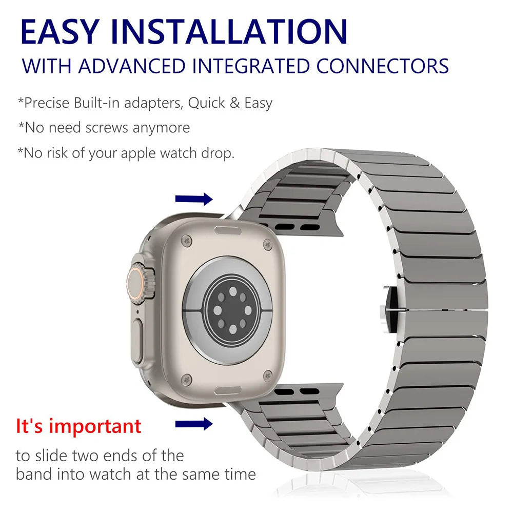 Stainless Steel Bracelet For Apple Watch Ultra 3 49mm Series 10 11 46 42mm Strap Metal Correa For Iwatch SE3 40mm 44mm 45mm 41mm