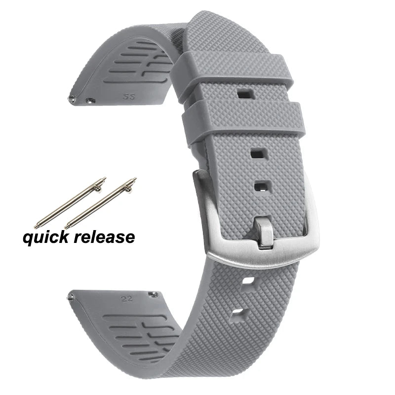 Classic Tropical  FKM Rubber Watch Strap for Seiko 20mm 22mm Watchband for Oris Wristbelt for Fossil Replaement Bracelet Belt