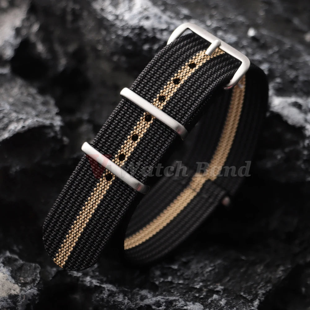 19mm 18mm 20mm 22mm New Ribbed Nylon Watchband Nylon Strap for Seiko Watches Accessories for Omega Military Watch Band Bracelets