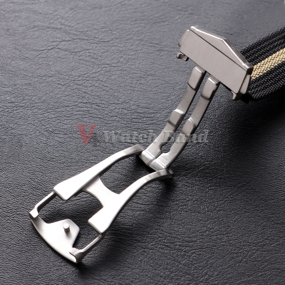 Canvas Nylon Watch Strap 20mm for Omega for Swatch for MoonSwatch for Seiko Men Women Sport Waterproof Folding Buckle Watchband