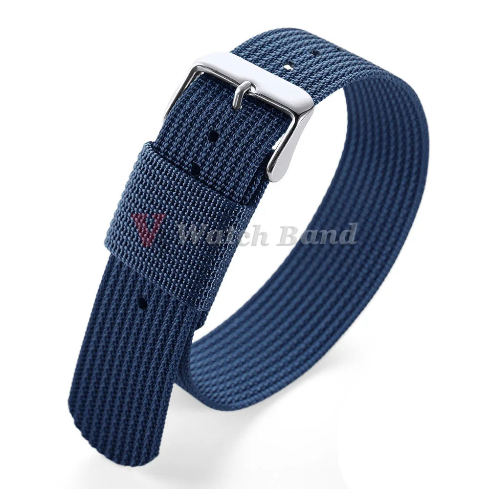 18mm 20mm 22mm New Ribbed Nylon Watchband Nylon Watch Strap for Omega Watch Band Watchband for Military Bracelets Accessories
