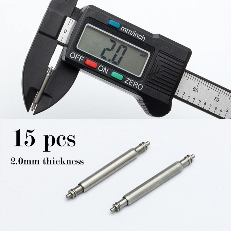 2mm Diameter Watch Spring Bar Watch Band Pin  Accessories Part Stainless Steel Spring Rod Link Pins 16mm 20mm 22mm Strap pins