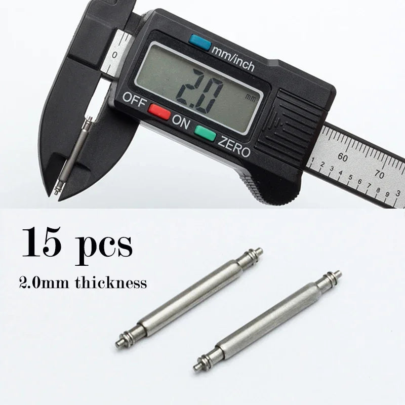 2mm Diameter Watch Spring Bar Watch Band Pin  Accessories Part Stainless Steel Spring Rod Link Pins 16mm 20mm 22mm Strap pins
