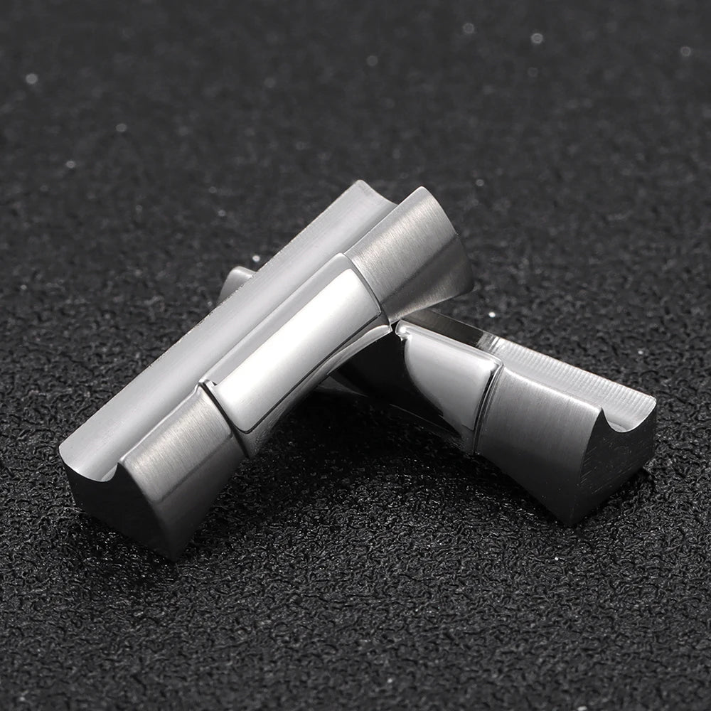 Solid Stainless Steel Curved End Silver End Link for Rolex for Submariner for Daytona Watch Arc Interface Waterproof Accessories