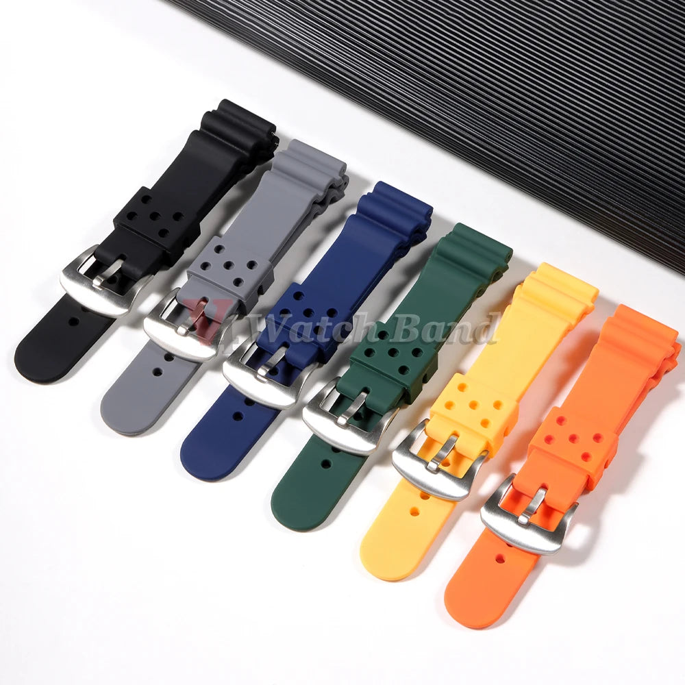 20mm 22mm Watch Band for Seiko Prospex SRP777J1 Waterproof Diving Silicone Bracelet for Seiko No.5 SKX007 SKX009 Sports Strap