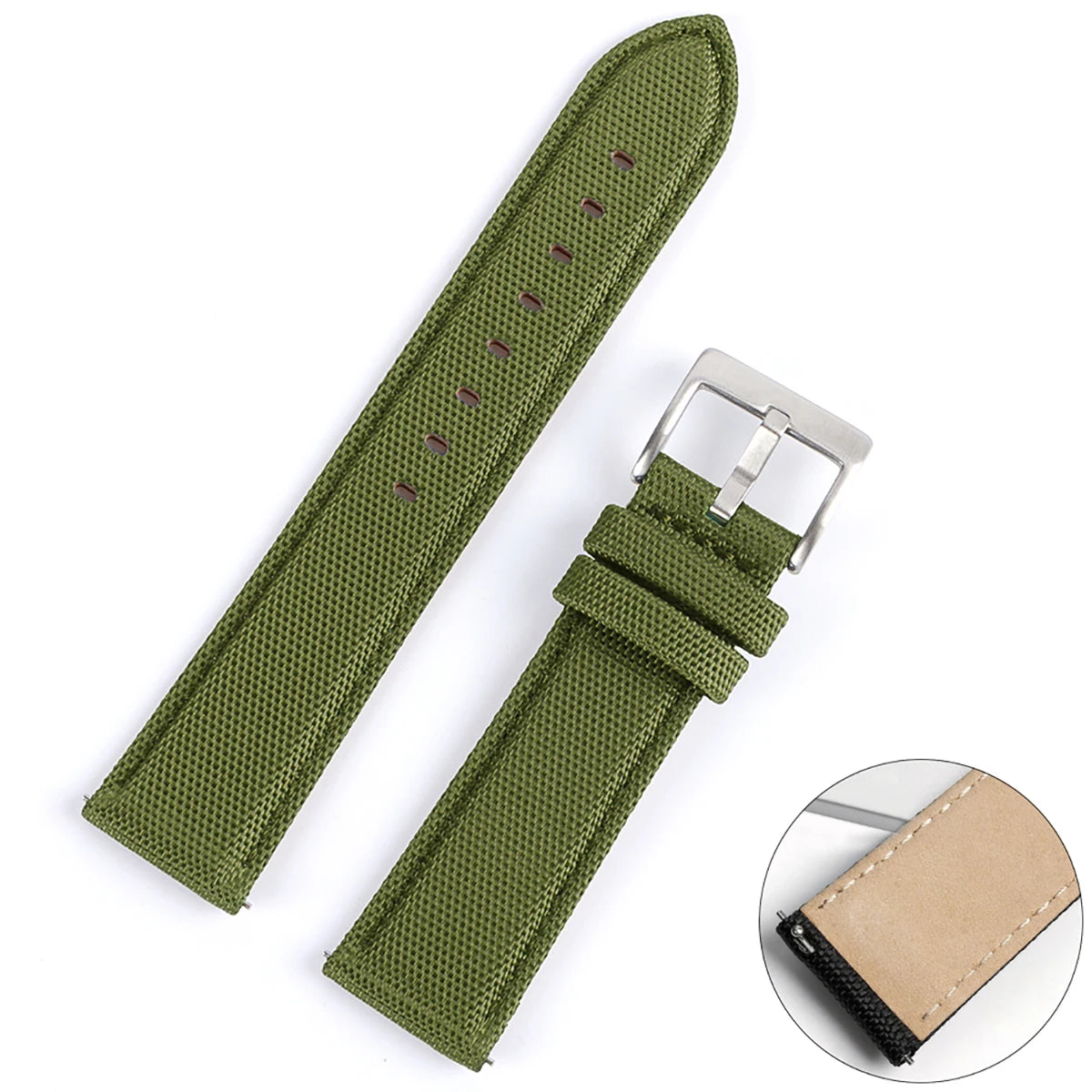 Nylon Leather Watch Strap for Seiko 22mm 20mm for Omega Belt for Casio Quick Release Watchband for Samsung Galaxy Watch 42/46mm