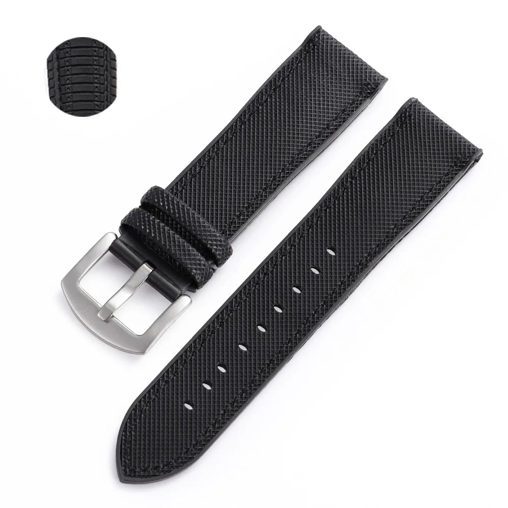 Watch Band for Omega for Swatch Joint for MoonSwatch Strap for Seamaster 300 Men Women 20mm Rubber Silicone Strap Wrist Bracelet