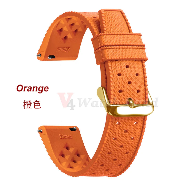 Premium Grade Tropical Rubber Watchband Strap 18mm 20mm 22mm  for Seiko SRP7J1 Watch Bands for Omega for Rolex Diving Waterproof