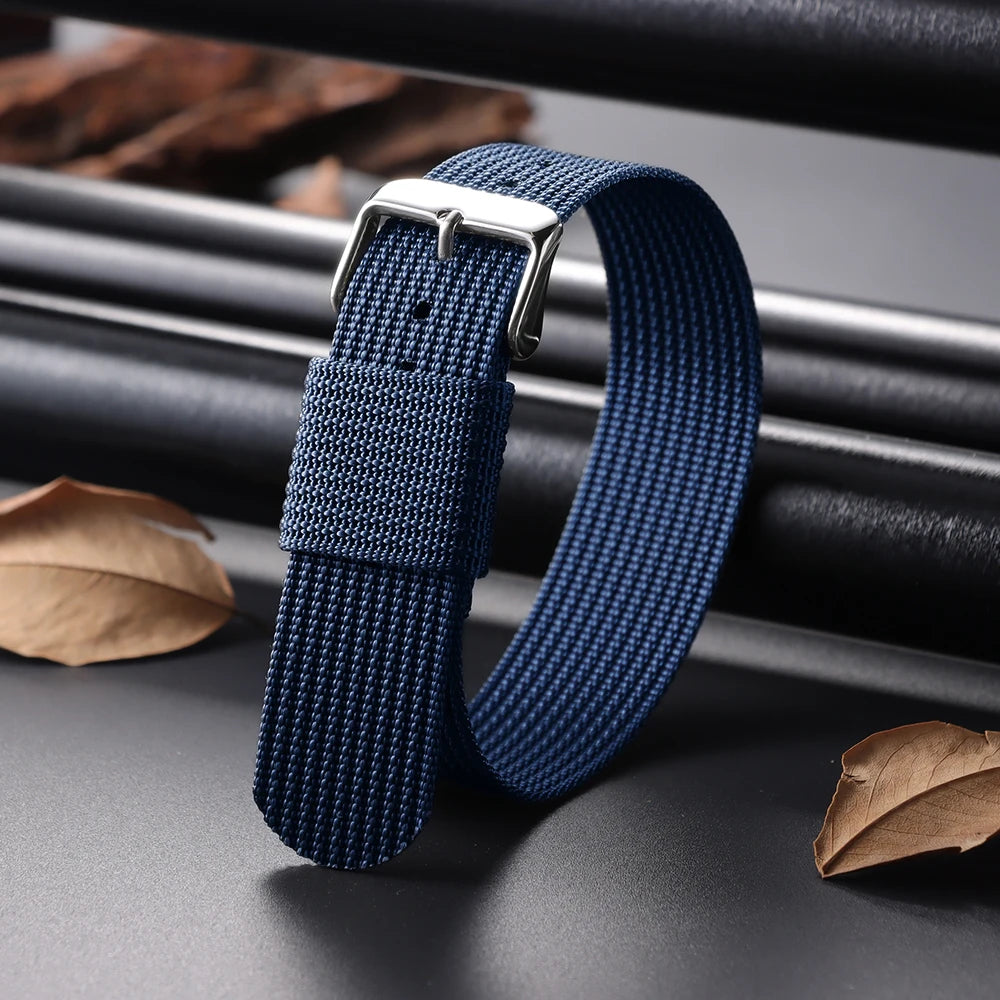 For Army Military Watch Band 18mm 20mm 22mm Ribbed Nylon Watch Strap for Swatch for Omega for Rolex for Seiko for Moonswatch