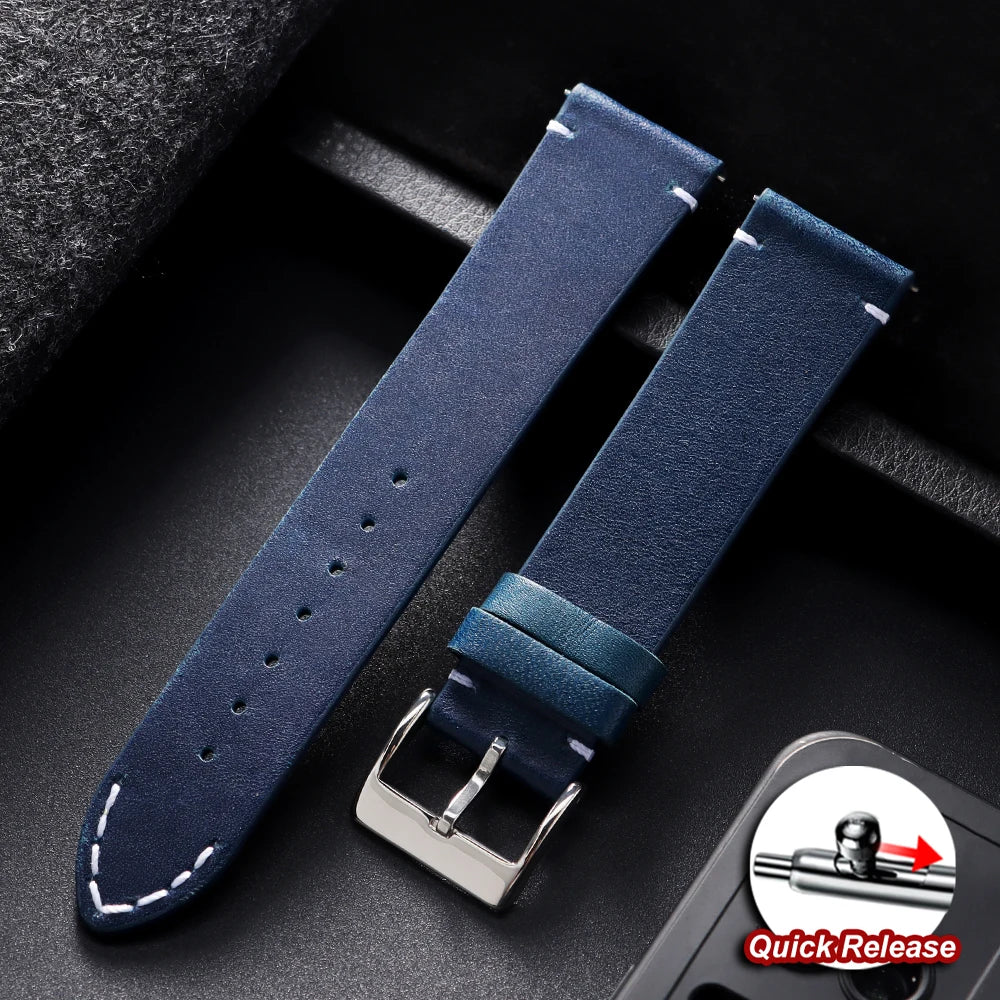 12/14/16/18/20/22/24mm Genuine Cowhide Strap for Seiko Watch Band for Omega for Panerai Bracelets 20mm 22mm 24mm Wristbelt Bands