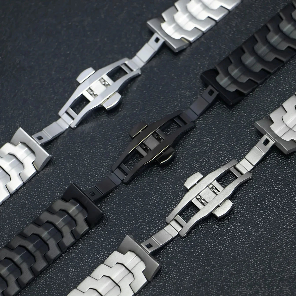 Metal Strap For Samsung Galaxy Watch 7 40/44mm Stainless Steel Band 20mm For Galaxy Watch 4/5/6 46mm Business Bracelet Wristband