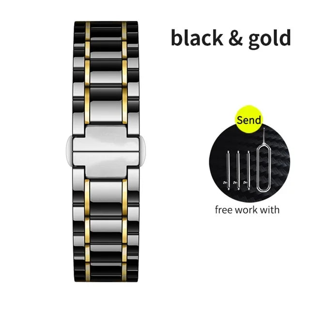 Ceramics Bracelet For Huawei Watch GT6pro 46mm GT5/6/4/3 46mm Strap 22mm Correa For CMF Watch Pro 2 3 By Nothing Watch Accessory