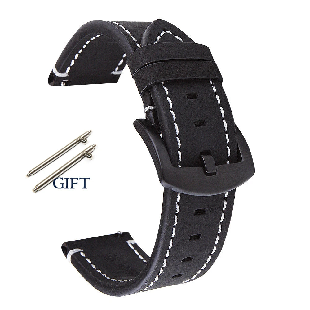 Watchband 18mm 19mm 20mm 21mm 22mm 24mm Wrist Belt for Huawei 42mm 46mm Black Yellow Brown Strap for Samsung Galaxy