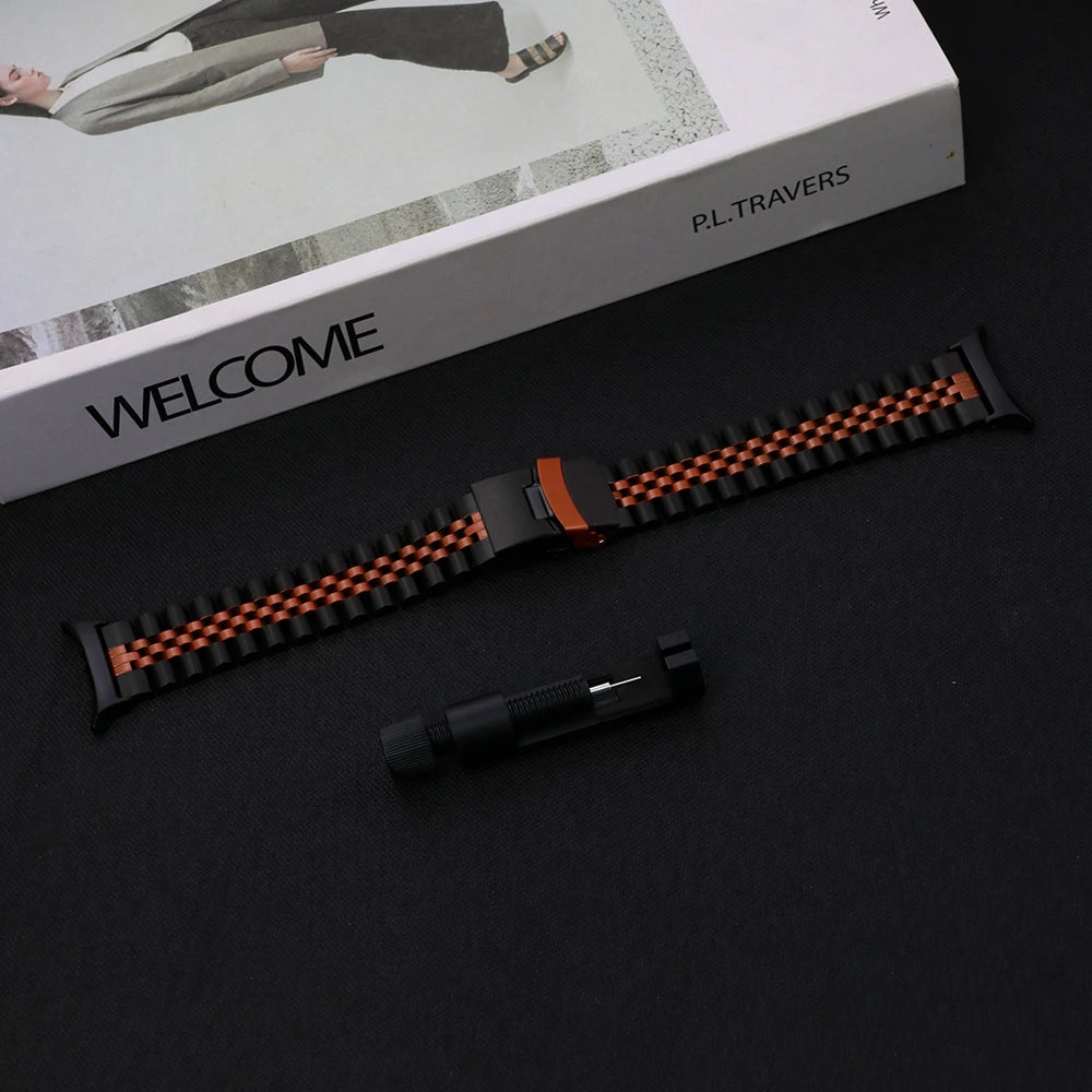 Stainless Steel Correa For Samsung Watch 8 40 44mm Galaxy 8Classic LTE Strap Metal Band For Galaxy Watch Ultra 1 2 47mm Bracelet