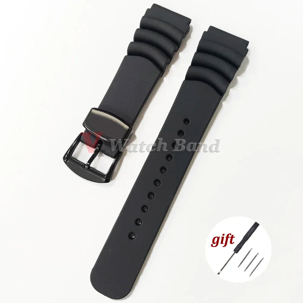 20mm 22mm Watchband Sport Bracelet for Seiko 5 skx007 skx013 Abalone Canned Prospex Resin Replacement Silicone Wristband