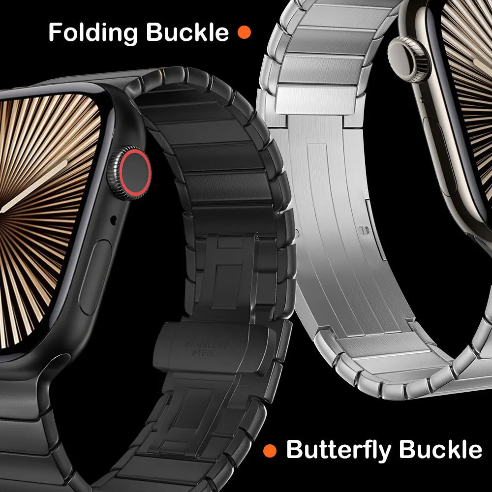 Titanium Metal Strap For Apple Watch Series 10 46mm Band Business Wristband For Iwatch Ultra 49mm Se3 2 1 42mm  44/45mm Bracelet