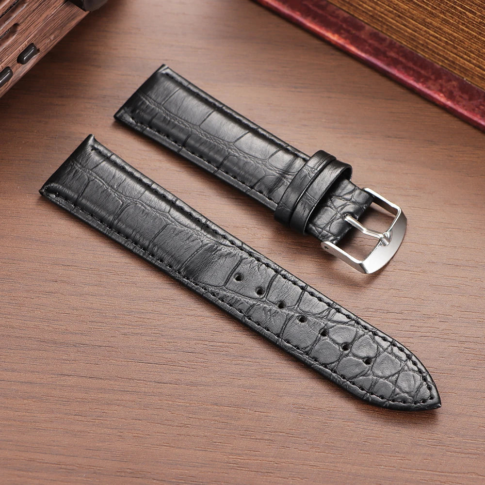 12mm 14mm 16mm 18mm 20mm 22mm Universal Replacement Watch Strap Leather Watchband for Smartwatch Men Women Watchband Accessories