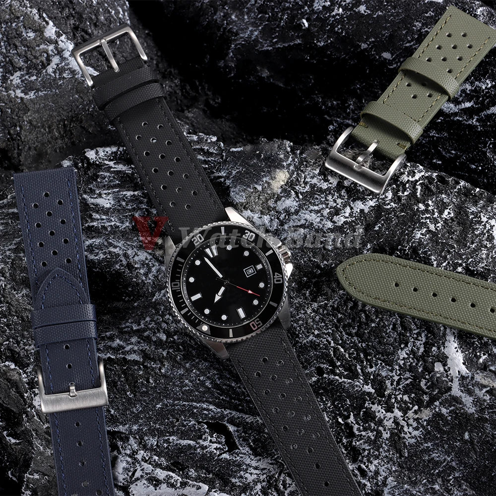 Waterproof Sailcloth Watch Strap for Rolex Two-Sided Nylon Watchband for Omega 18mm 20mm 22mm Quick Release Sport Wristband Belt