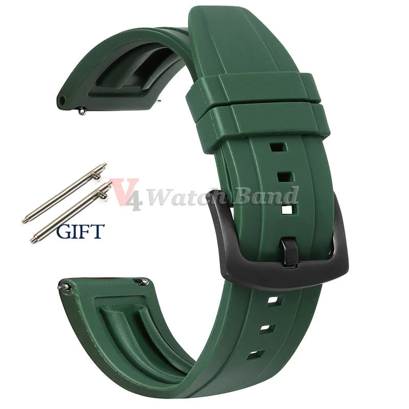 20mm 22mm 24mm Strap Silicone for Seiko Turtle Abalone Men Bracelet for Seiko 5 Skx Sports Rubber Wristband Quick Release Band