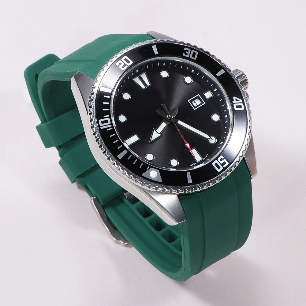 Curved End Rubber Watch Strap for Swatch for Omega Moonswatch 20mm 22mm Universal Wrist Band for Seamaster for Rolex for Tissot