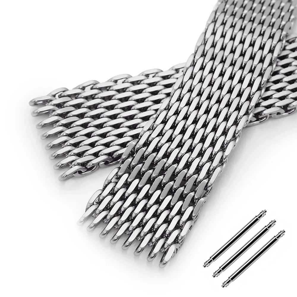 Luxury Milanese Loop 4.5mm Shark Mesh Strap for Casio MDV106 Watch Band for Seiko SKX007 Solid Buckle Watchband men Accessories