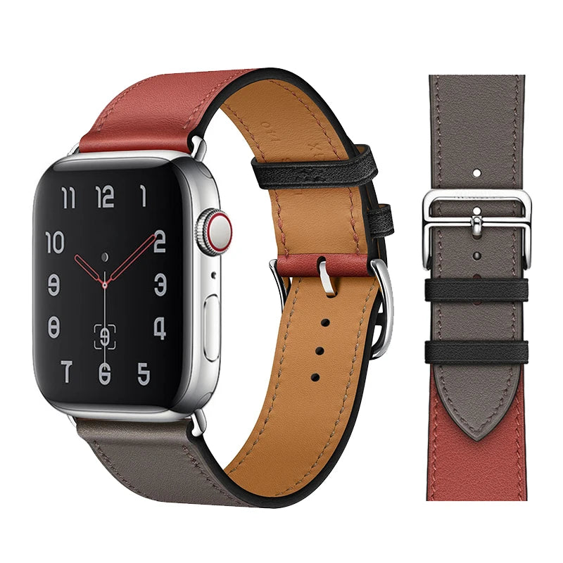 Vintage Leather Strap For Apple watch band 44mm 49mm 45mm 42mm 46mm 40mm correa bracelet iWatch series 7 8 6 SE ultra Watchband