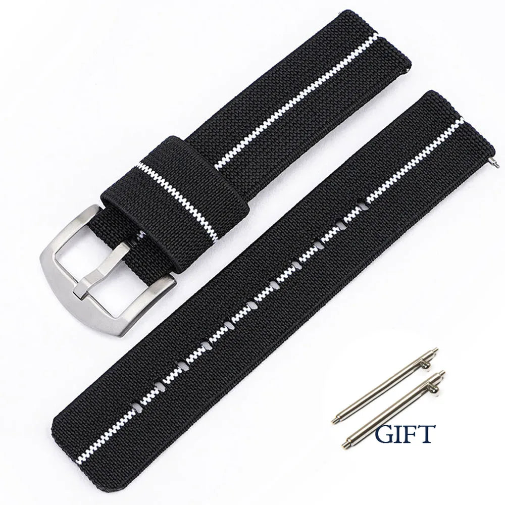 Elastic Strap for Seiko SKX007 Nylon Watch Band for Rolex for Tudor Military 18/20/22/24mm Wristband Military Quick Release Belt