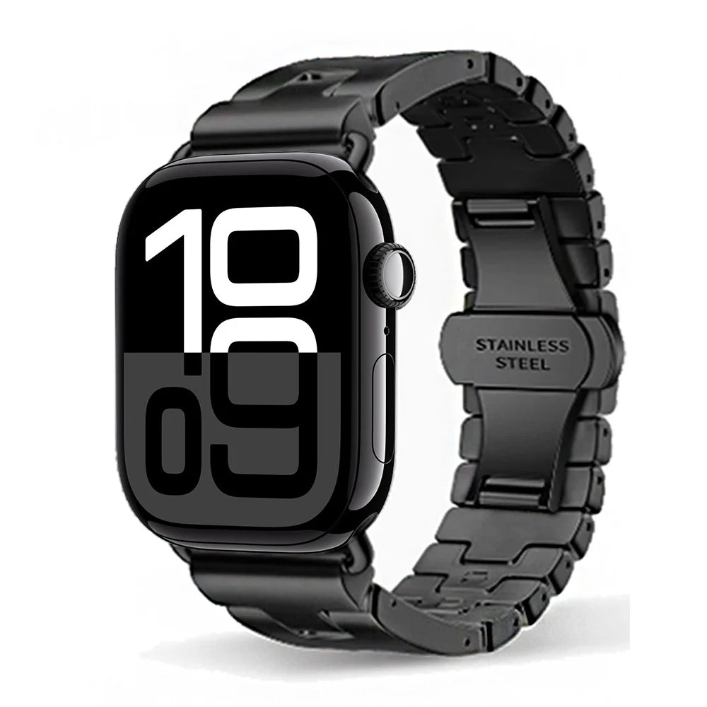 For Apple Watch Series 10 46mm Strap Stainless Steel Bracelet For Iwatch 10 9 Ultra 49mm 42mm 45mm Correa Metal Business Correa