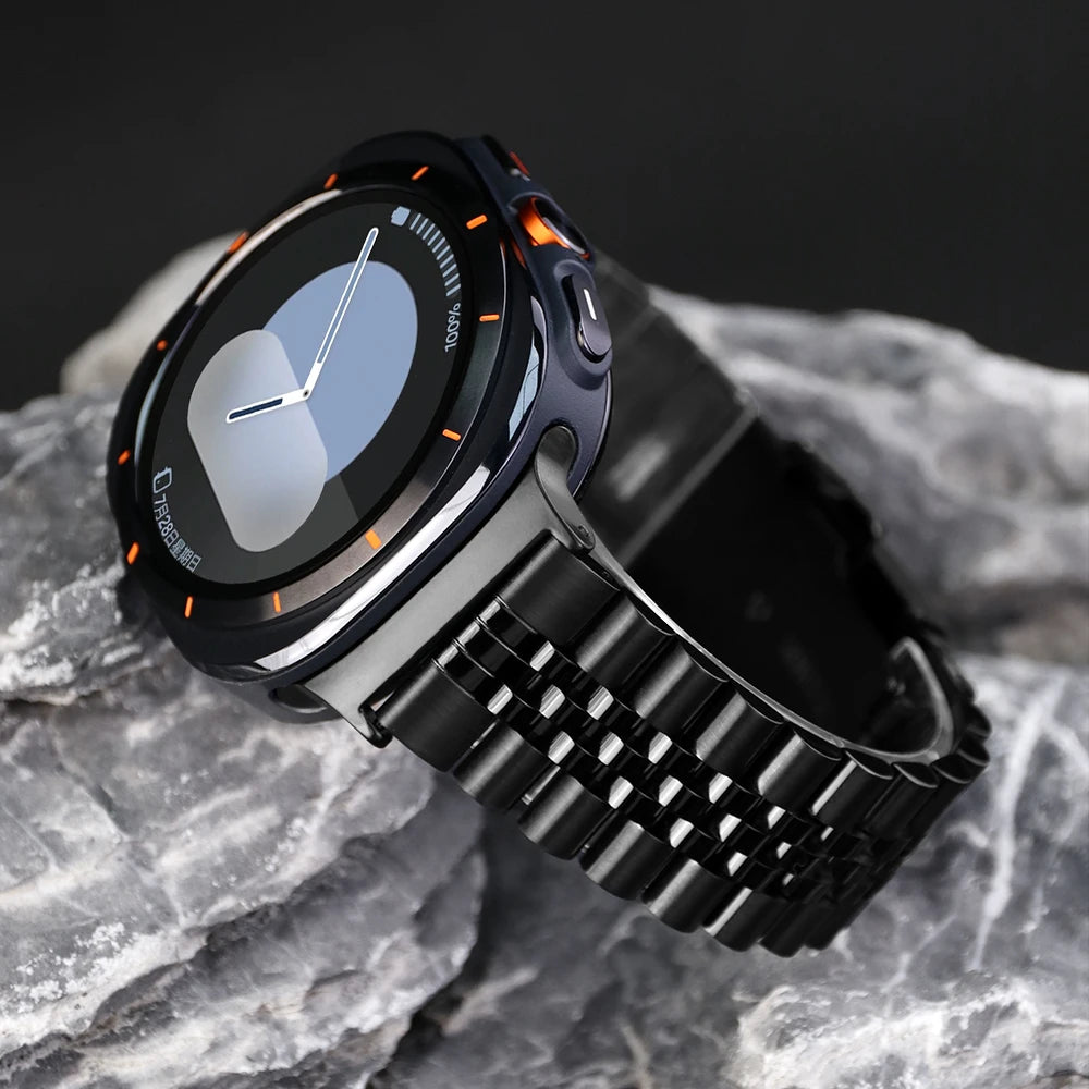 Stainless Steel Correa For Samsung Watch 8 40 44mm Galaxy 8Classic LTE Strap Metal Band For Galaxy Watch Ultra 1 2 47mm Bracelet