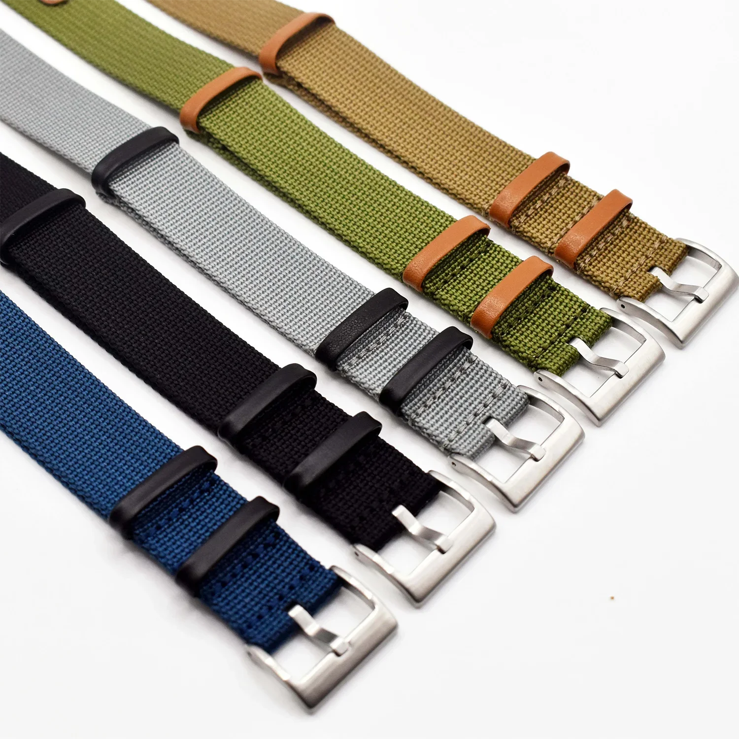 Canvas Nylon Patch Leather Strap for Rolex Watchband for Omega Wristband Soft Watch Bracelet for Seiko Replacement 20mm 22mm
