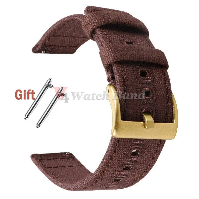 Quick Release Bracelet for Huawei Strap18mm 20mm 22mm Braided Canvas Watch Band for Samsung Galaxy 3/4 40mm 44mm Classic 46/42mm