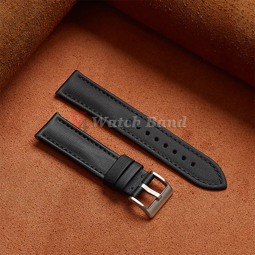 Premium Sailcloth Strap 18mm 19mm 21mm for Omega for Rolex Watch Band Durable Nylon Bracelet 20mm 22mm Quick Release Wristbelt