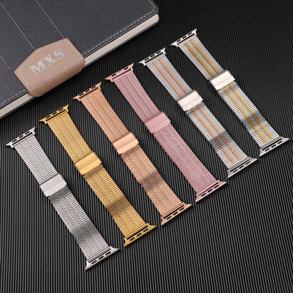 Metal Strap For Apple Watch Band 49mm 45mm 41mm 46mm 44mm Stainless Steel Correa Bracelet belt iwatch 42mm series 7 6 SE 8 Ultra