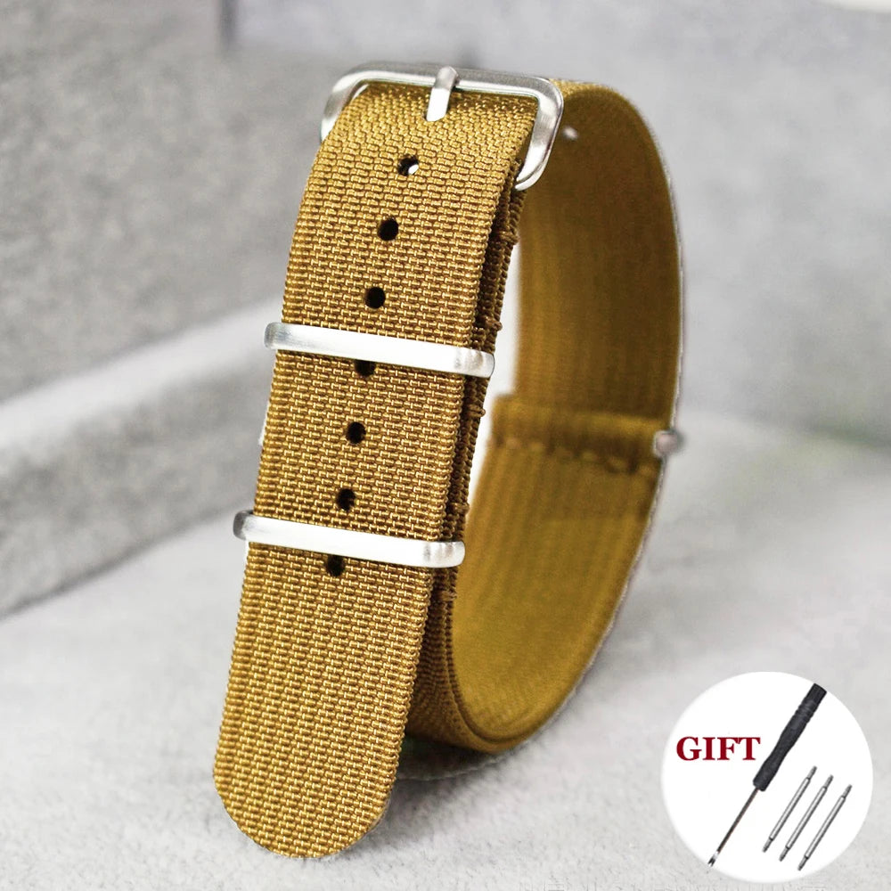 New Ribbed Nylon Watch Band for Omega 20mm 22mm 18mm High Quality Strap for Seiko Military Watchband Army Sport Wrist Bracelet